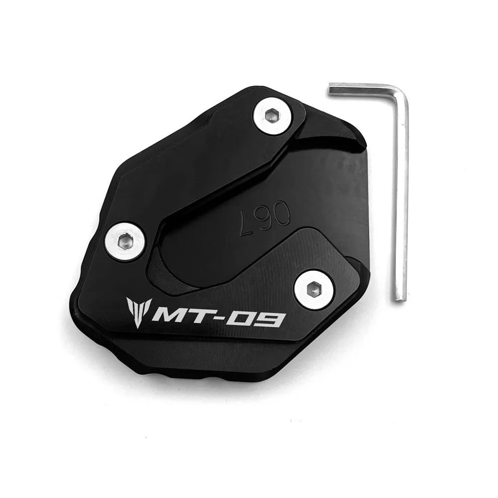 QPKRVUWS Motorrad Kickstand Motorrad Ständer Fuß Seite Stehen Verlängerung Pad Platte Für YAM&AHA MT-09 MT09 13-21 FZ09 Tracer900 Tracer 900 GT XSR900 15-21 von QPKRVUWS