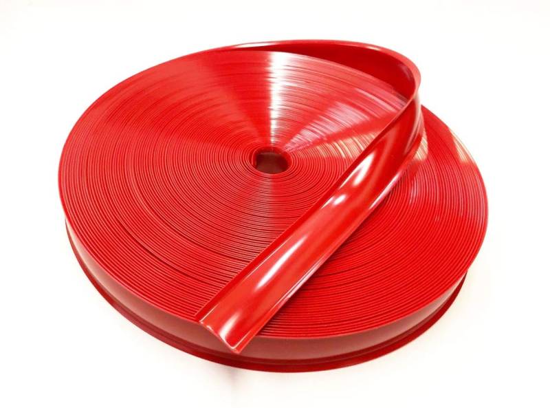 QPN Roter Vinyl-Einsatz, 2,2 cm (7/8 Zoll), Schraubabdeckung, für Wohnmobil, Reiseanhänger, 15,2 m, Rot von QPN