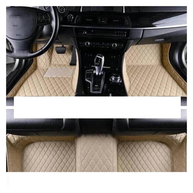 Autoteppiche Für Hyundai Für Elantra 2016 2017 2018 2019 2020 2021 2022 2023 Leder Antifouling Innenteil Autozubehör Autofußmatten(Beige,LHD) von QPRPWHZI