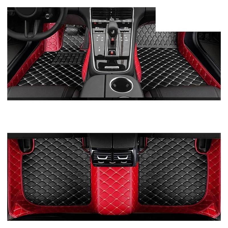 Autoteppiche Für Peugeot Für RCZ 2009-2015 Boden Pad Styling wasserdichte Auto Innen Zubehör Anti-fouling Boden Matte Autofußmatten(Black with red,LHD) von QPRPWHZI