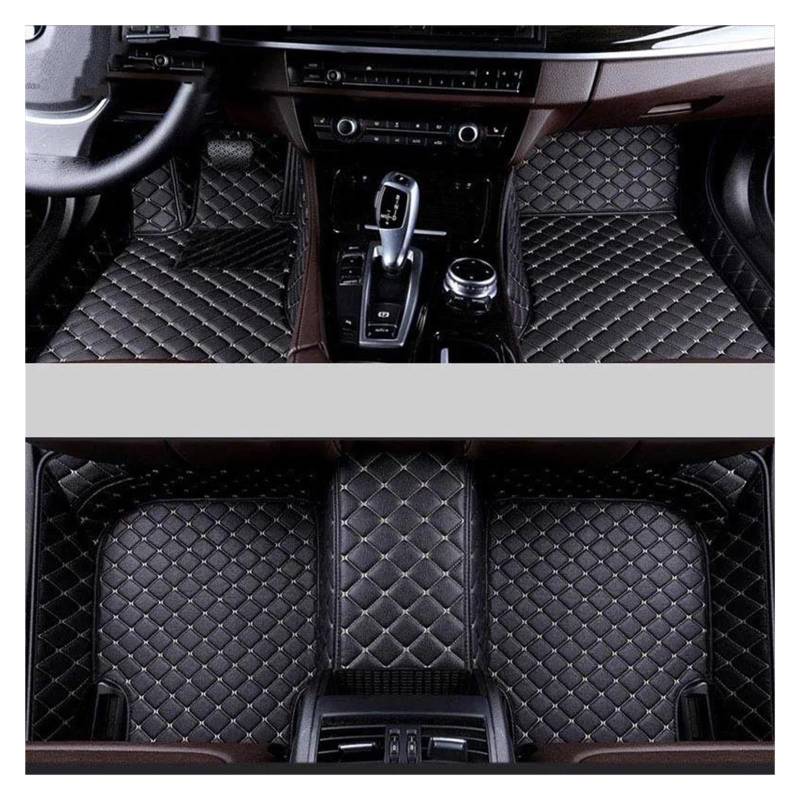 Autoteppiche LHD Für A4 Für B7 2004-2008 Anti-Slip Auto Interior Styling Anti-fouling Fußmatten Auto Innen Zubehör Autofußmatten(Black Beige) von QPRPWHZI