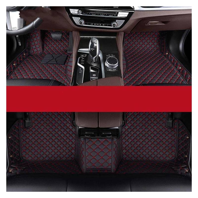 Autoteppiche LHD Für Benz Für GLC Für X253 Für GLC-Coupe Für C253 2015-2023 Auto Fußmatten Zubehör Auto Interior Styling Autofußmatten(Black-red) von QPRPWHZI