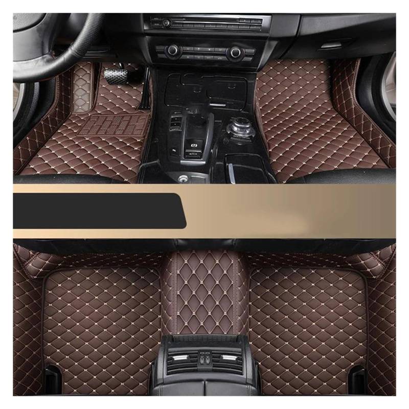 Autoteppiche LHD Für Chevy Für Bolt Auto Fußmatten Leder Teppich Auto Zubehör Autofußmatten(Brown) von QPRPWHZI