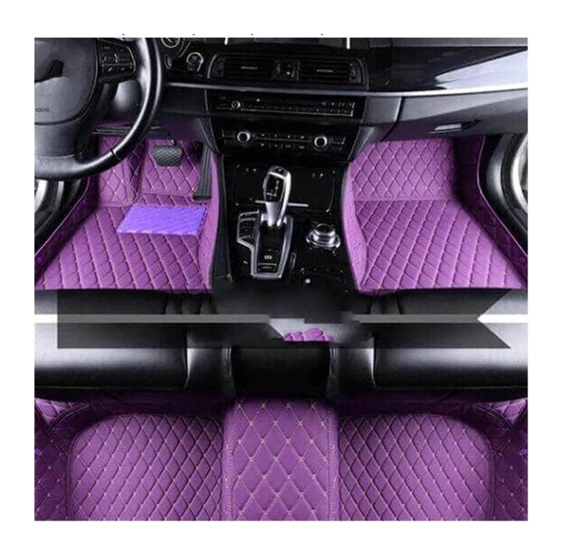 Autoteppiche LHD Für Citroen Für C4 Limousine Lounge B73 2012-2015 wasserdichte Auto Innen Antifouling Fußmatten Zubehör Autofußmatten(LHD Purple) von QPRPWHZI