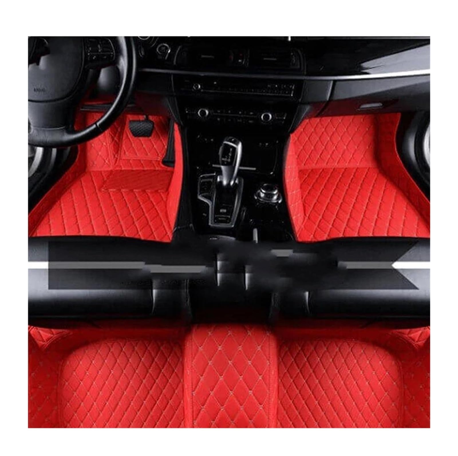 Autoteppiche LHD Für Citroen Für C4 Limousine Lounge B73 2012-2015 wasserdichte Auto Innen Antifouling Fußmatten Zubehör Autofußmatten(LHD Red) von QPRPWHZI