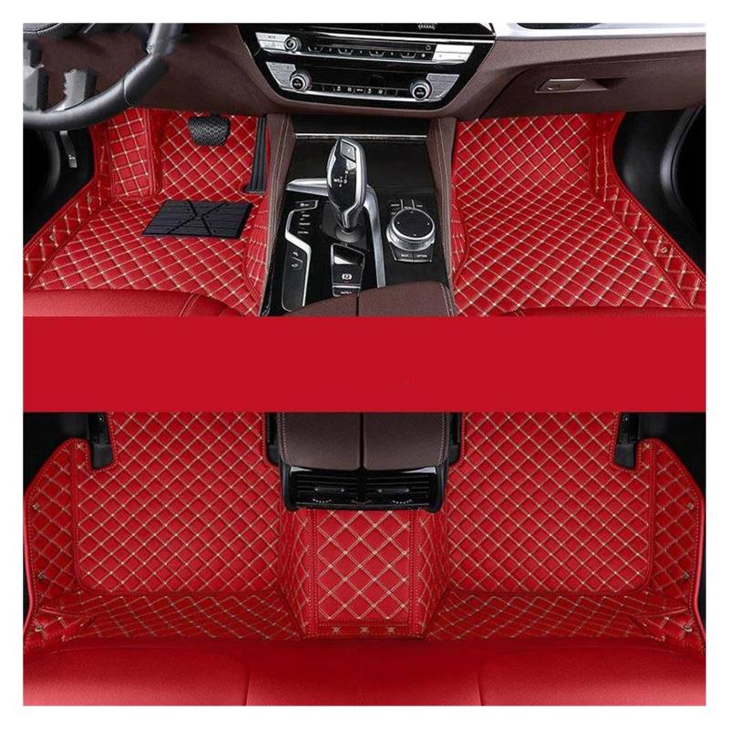 Autoteppiche LHD Für Für Clubman Für R55 2007 2008 2009 2010 2011-2015 Auto Fußmatten Zubehör Auto Innen Styling Autofußmatten(Red) von QPRPWHZI