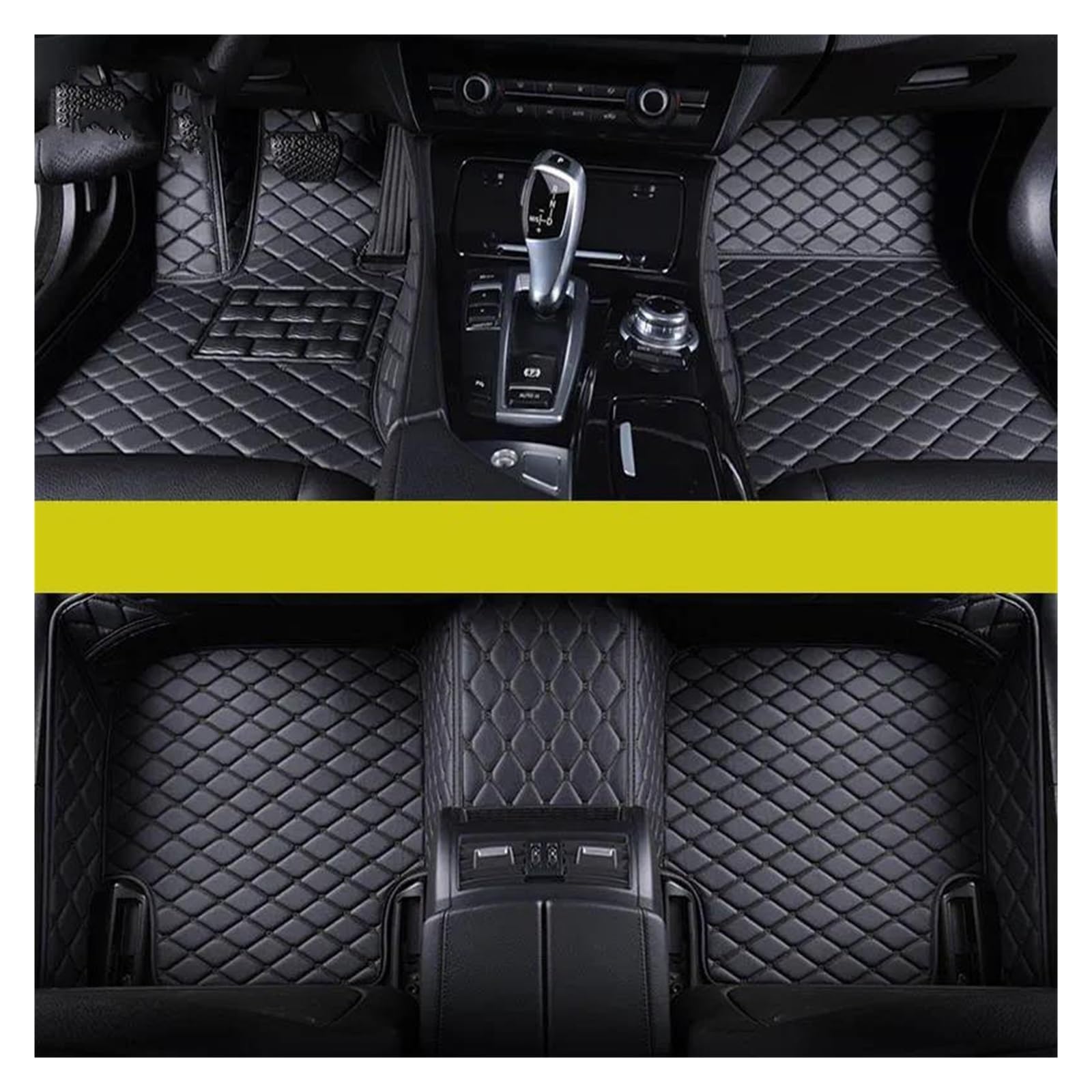 Autoteppiche LHD Für Hyundai Für Grandeur Für Azera 2005-2010 2011-2017 Anti-Slip Auto Zubehör Anti-fouling Fußmatten Autofußmatten(All Black) von QPRPWHZI