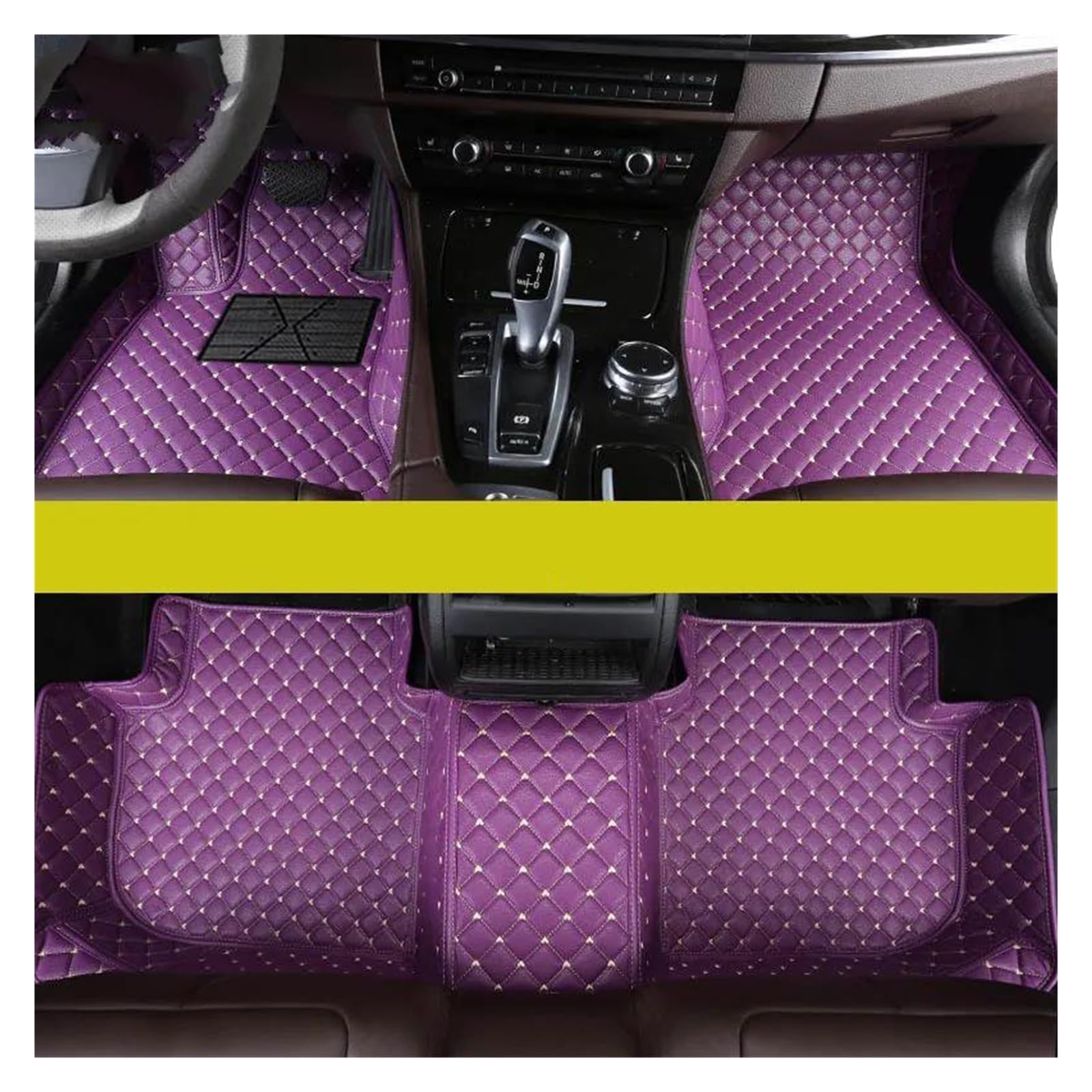 Autoteppiche LHD Für Hyundai Für Grandeur Für Azera 2005-2010 2011-2017 Anti-Slip Auto Zubehör Anti-fouling Fußmatten Autofußmatten(Purple) von QPRPWHZI