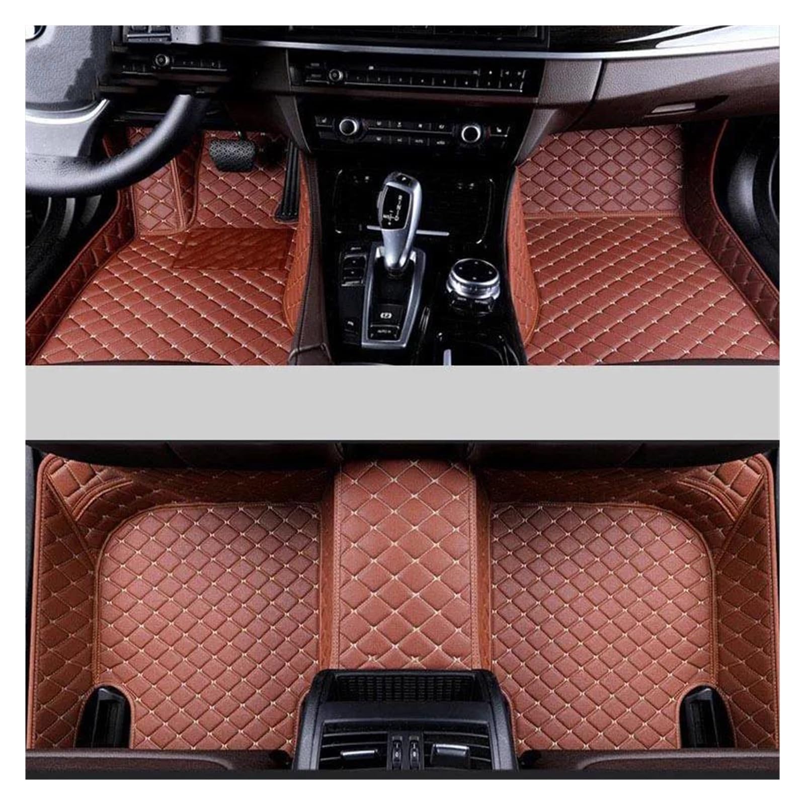 Autoteppiche LHD Für Infiniti Für QX50 2013-2020 2021 2022 2023 Anti-Slip Auto Interior Styling Anti-fouling Fußmatten Autofußmatten(Brown) von QPRPWHZI