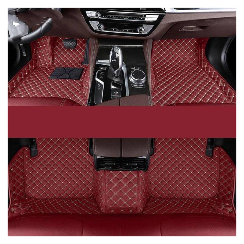 Autoteppiche LHD Für Jeep Für Grand Für Cherokee 2004-2022 2023 Antifouling Zubehör Auto Fußmatten Auto Interior Styling Autofußmatten(Wine red) von QPRPWHZI