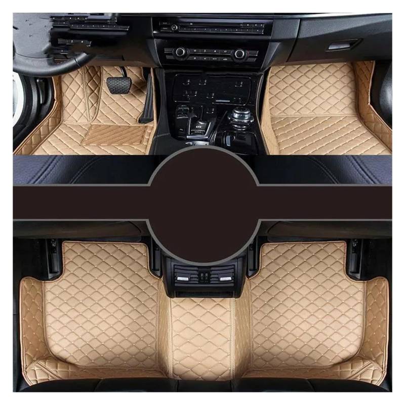 Autoteppiche LHD Für SsangYong Für Rexton 2001 2002 2003 2004-2018 Auto Interior Styling Teppiche Zubehör Autofußmatten(Beige) von QPRPWHZI