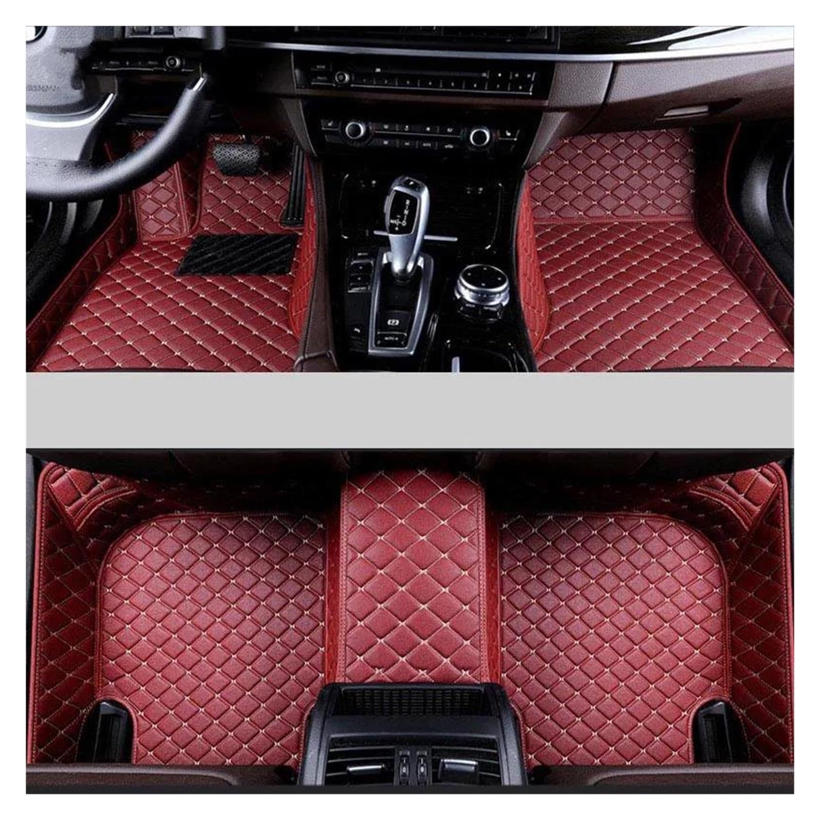 Autoteppiche LHD Für Toyota Für Camry 2001-2005 2006-2011 2012-2017 2018-2023 Auto Innen Styling Anti-fouling Fußmatten Autofußmatten(Claret) von QPRPWHZI