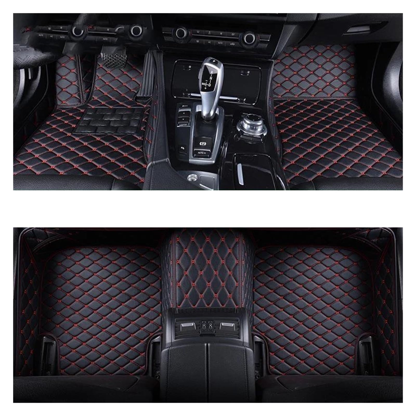 Autoteppiche LHD Für X6 Für F16 Für F86 2015 2016 2017 2018 2019 wasserdichte Auto Innen Anti-fouling Auto Zubehör Autofußmatten(Black Red) von QPRPWHZI