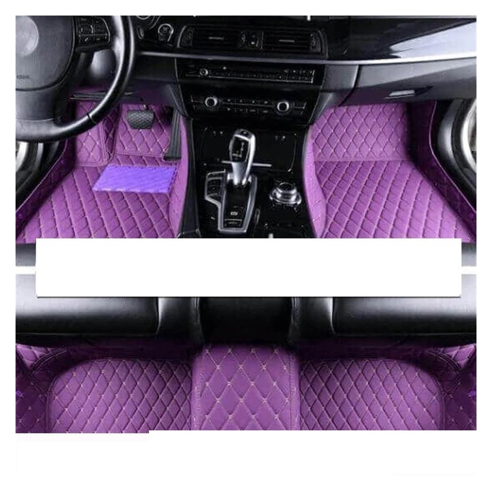 QPRPWHZI Autoteppiche Für FIAT 500X 2016 2017 2018 Antifouling Auto Innen Zubehör wasserdichte Boden Matte Autofußmatten(Purple,LHD) von QPRPWHZI