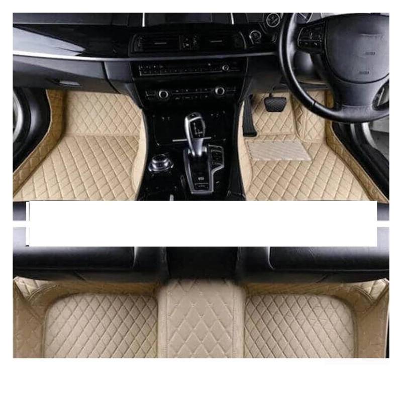 QPRPWHZI Autoteppiche Für Hyundai Für Elantra 2016 2017 2018 2019 2020 2021 2022 2023 Leder Antifouling Innenteil Autozubehör Autofußmatten(Beige,RHD) von QPRPWHZI