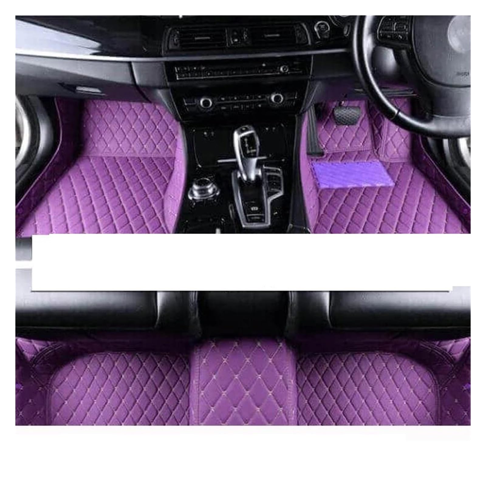 QPRPWHZI Autoteppiche Für Hyundai Für Elantra 2016 2017 2018 2019 2020 2021 2022 2023 Leder Antifouling Innenteil Autozubehör Autofußmatten(Purple,RHD) von QPRPWHZI