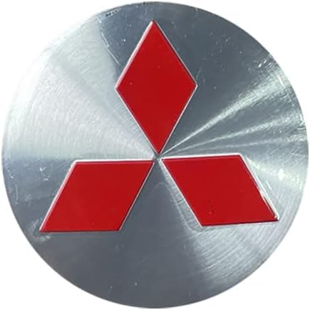 4 Stück Nabendeckel Radnabendeckel für Mitsubishi 56MM, Nabenkappen mit Logo Radnabenkappen, Wasserdicht Staubdicht Anti Rost Felgendeckel, Auto Accessoires,B von QQLADY