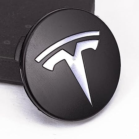 4 Stück Nabendeckel Radnabendeckel für Tesla Model 3 X S Y 57mm, Nabenkappen mit Logo Radnabenkappen, Wasserdicht Staubdicht Anti Rost Felgendeckel, Auto Accessoires,C von QQLADY