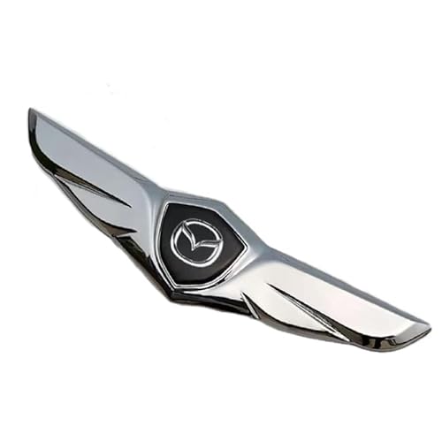 Auto Emblem für Mazda CX-30, Logo Aufkleber Frontabdeckung Kofferraum Logo Heckklappen Etikett Metall Badge Auto Dekoration Styling Zubehör,A von QQLADY