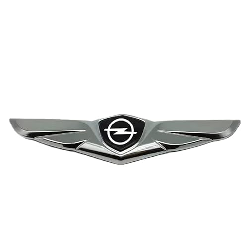 Auto Emblem für Opel Grandland X, Logo Aufkleber Frontabdeckung Kofferraum Logo Heckklappen Etikett Metall Badge Auto Dekoration Styling Zubehör,A von QQLADY