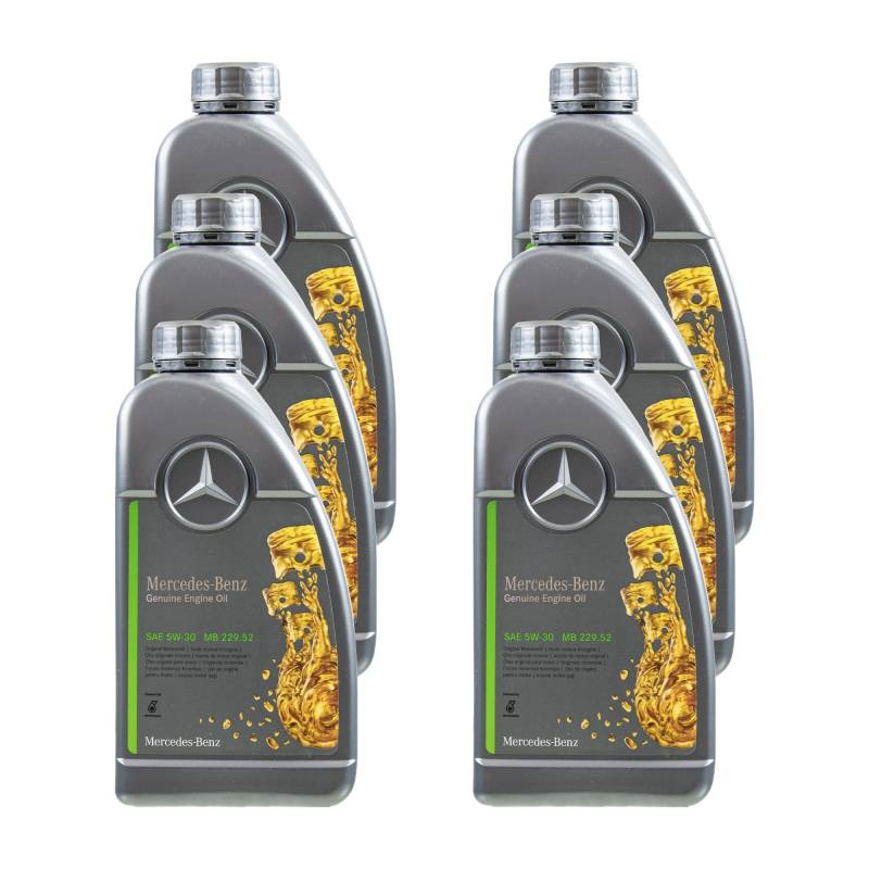 6x1L Original Mercedes Synthetic Motoröl 5W-30 229.52 A 001 989 37 01 BGA6 von Diederichs