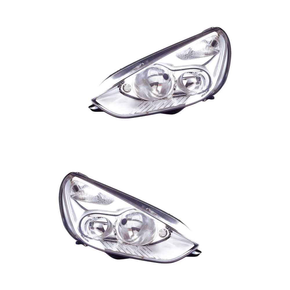 Halogen Scheinwerfer Set links & rechts Hauptscheinwerfer Frontscheinwerfer H7/H1 mit Elektromotor für Model Galaxy WA6 S-Max von Diederichs