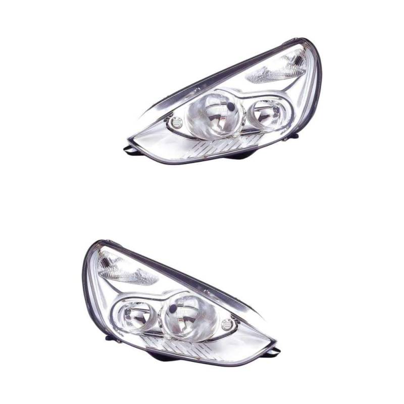 Halogen Scheinwerfer Set links & rechts Hauptscheinwerfer Frontscheinwerfer H7/H1 mit Elektromotor für Model Galaxy WA6 S-Max von Diederichs