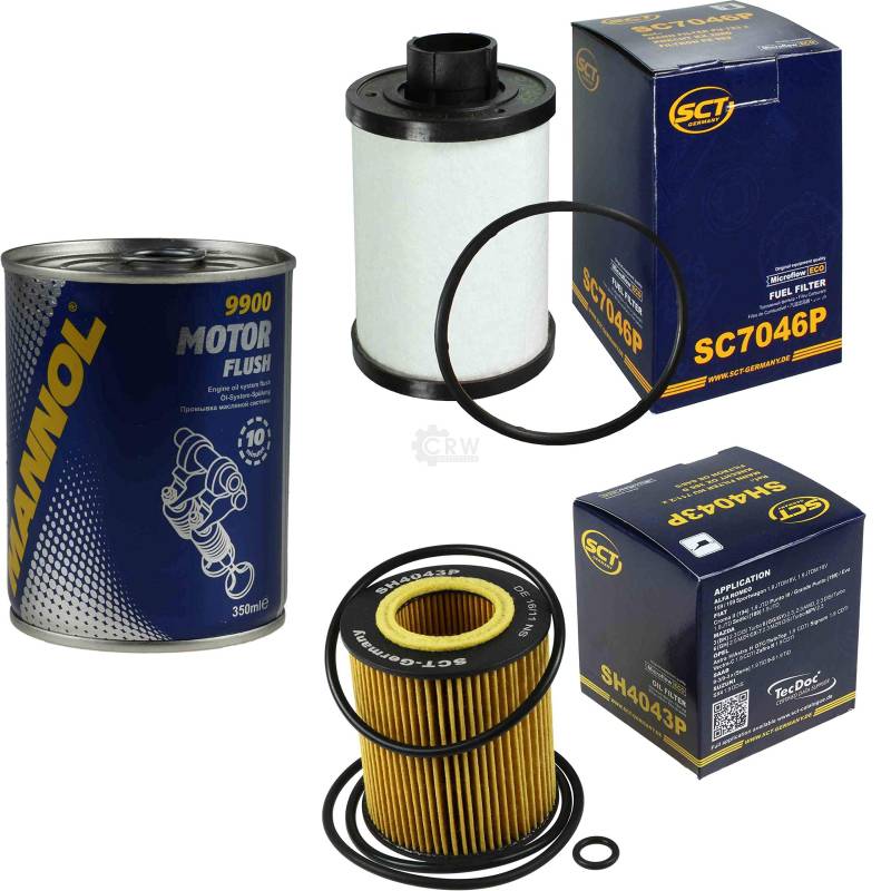 Original SCT Inspektionspaket Filter Set + Motor Flush Motorspülung 11586816 von Diederichs