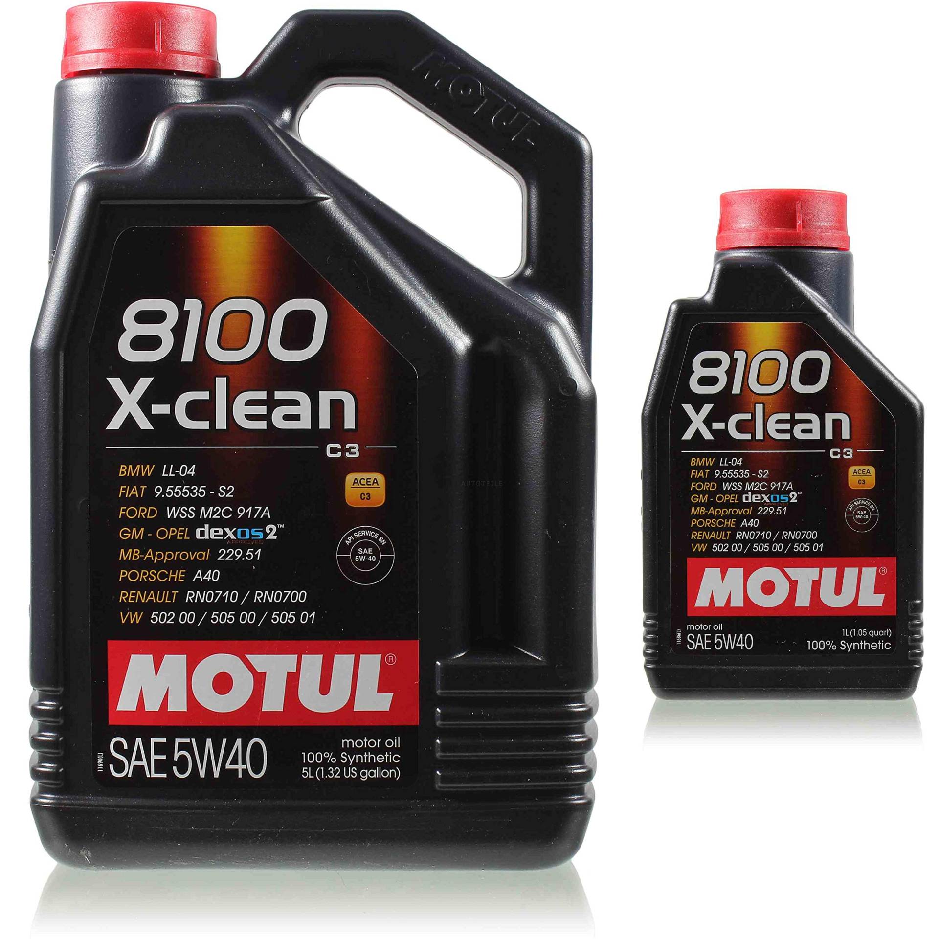 QR-PARTS 69986001 6 Liter Original Motul 8100 X-clean 5W-40 Motoröl von Diederichs