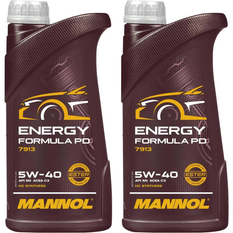 QR-Parts Set 85447409 MN7913-1 2x1 Liter Original MANNOL Motoröl Energy Formula PD 5W-40 Engine Oil Öl von Diederichs