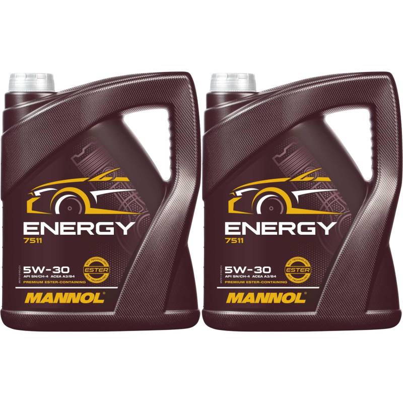 QR-Parts Set 85448296 MN7511-5 10 Liter Original MANNOL Motoröl Energy 5W-30 API SL Engine Oil Öl von Diederichs