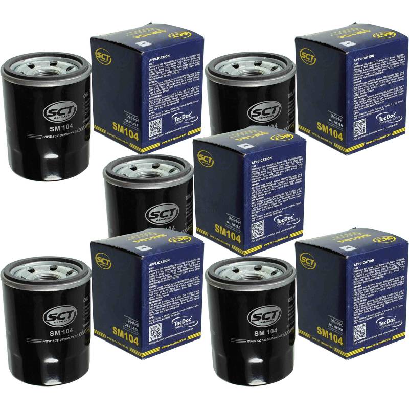 QR-Parts Set 85471858 SM 104 5x Original SCT Ölfilter Öl Filter Oil von Diederichs