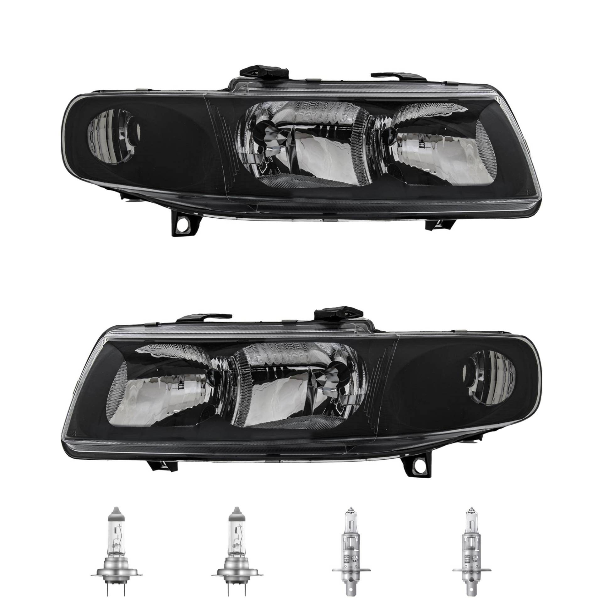 Scheinwerfer Set H1/H7 für Leon 1M1 Toledo II 1M2 inkl. Osram Lampen mit Lampenträger Glühlampe ohne Stellmotor LWR von Diederichs