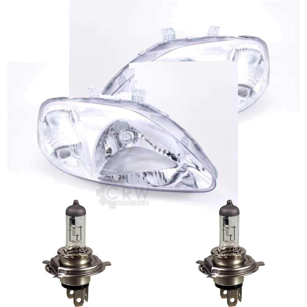 Halogen Scheinwerfer Set für CIVIC EJ/EK Bj. 03/99-02/01 H4 mit Blinker von QR-Parts