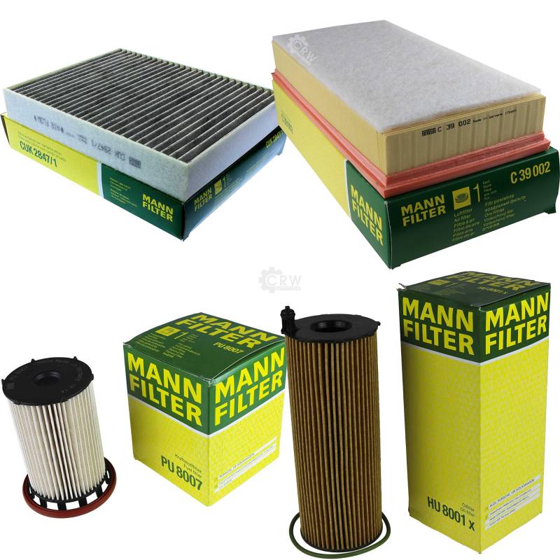 MANN-FILTER Inspektions Set Inspektionspaket Luftfilter Ölfilter Innenraumfilter Kraftstofffilter von Diederichs