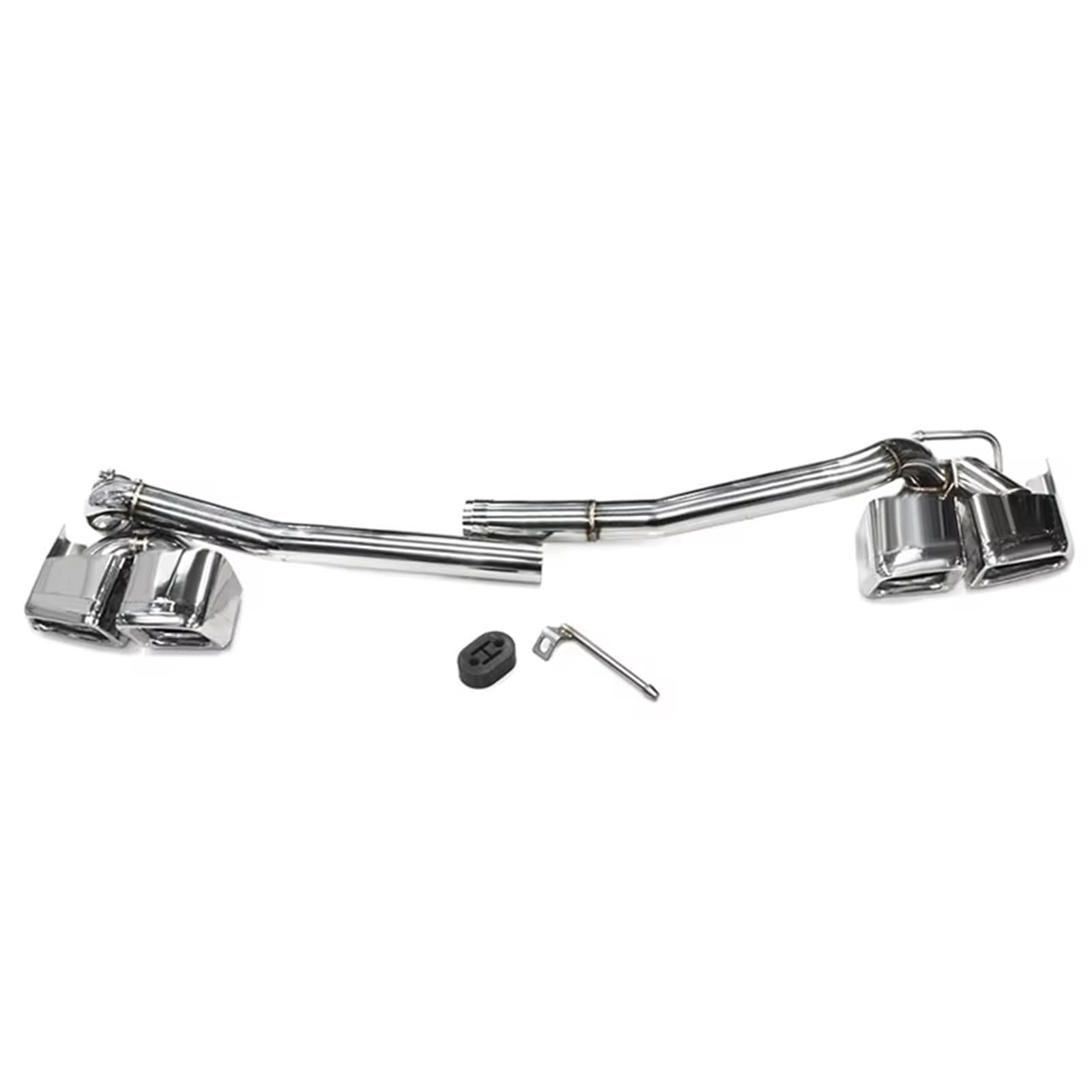 Auspuffendrohr Für Benz W204 C200 C180 C260 C63 2008-2013 Auspuffrohr Auspuff Ovale Düse Auto Quadratische Auspuffspitze Embout D'échappement(Silber) von QRDKKL