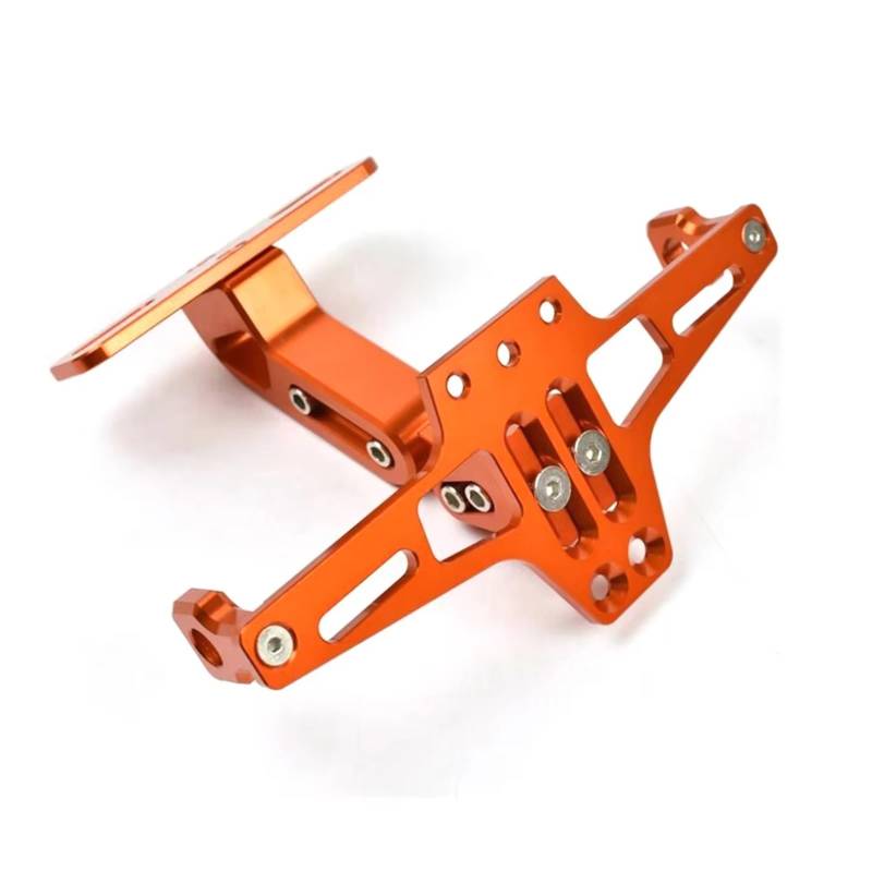 Motorrad Kennzeichenhalter Für Suzuki Für Bandit SV400 SV650 GSR 600 750 M109R Für VStrom Motorrad Kennzeichen Rahmen Einstellbare Winkel Universal Tail Tidy(Orange) von QRDKKL