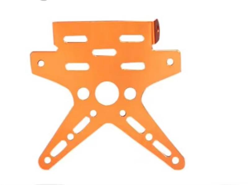 Motorrad Kennzeichenhalter Universal-Legierung Für Motorrad-Kennzeichenhalter, Halterung, Aluminium, Angepasste Kennzeichenabdeckung Tail Tidy(Orange) von QRDKKL