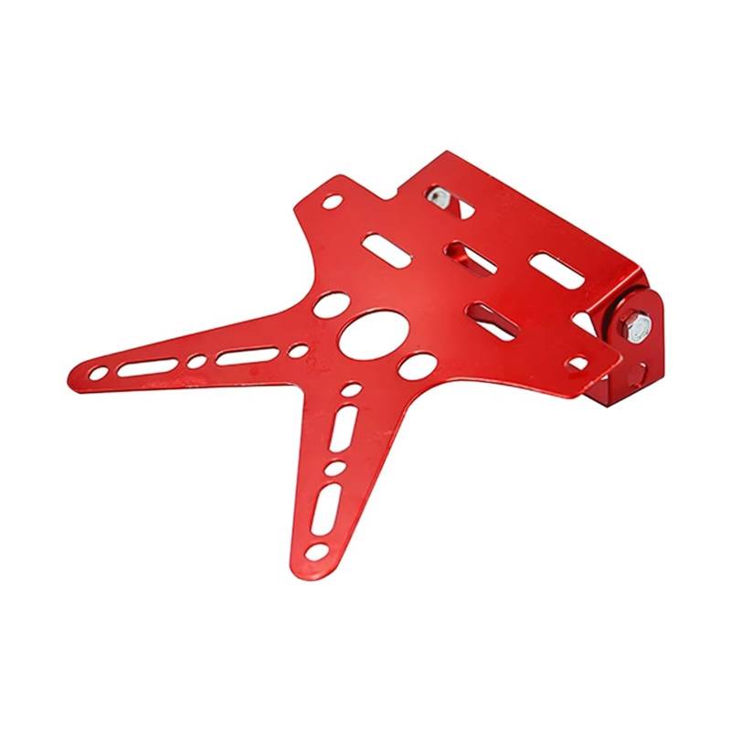 Motorrad Kennzeichenhalter Universal-Legierung Für Motorrad-Kennzeichenhalter, Halterung, Aluminium, Angepasste Kennzeichenabdeckung Tail Tidy(Red) von QRDKKL