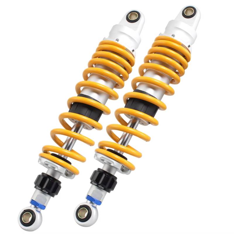 Motorrad Stoßdämpfer Hinten Für Suzuki 330mm Motorrad Hinten Suspension Einstellbare Luft Stoßdämpfer Dämpfer Stoßdämpfer(Golden) von QRDKKL