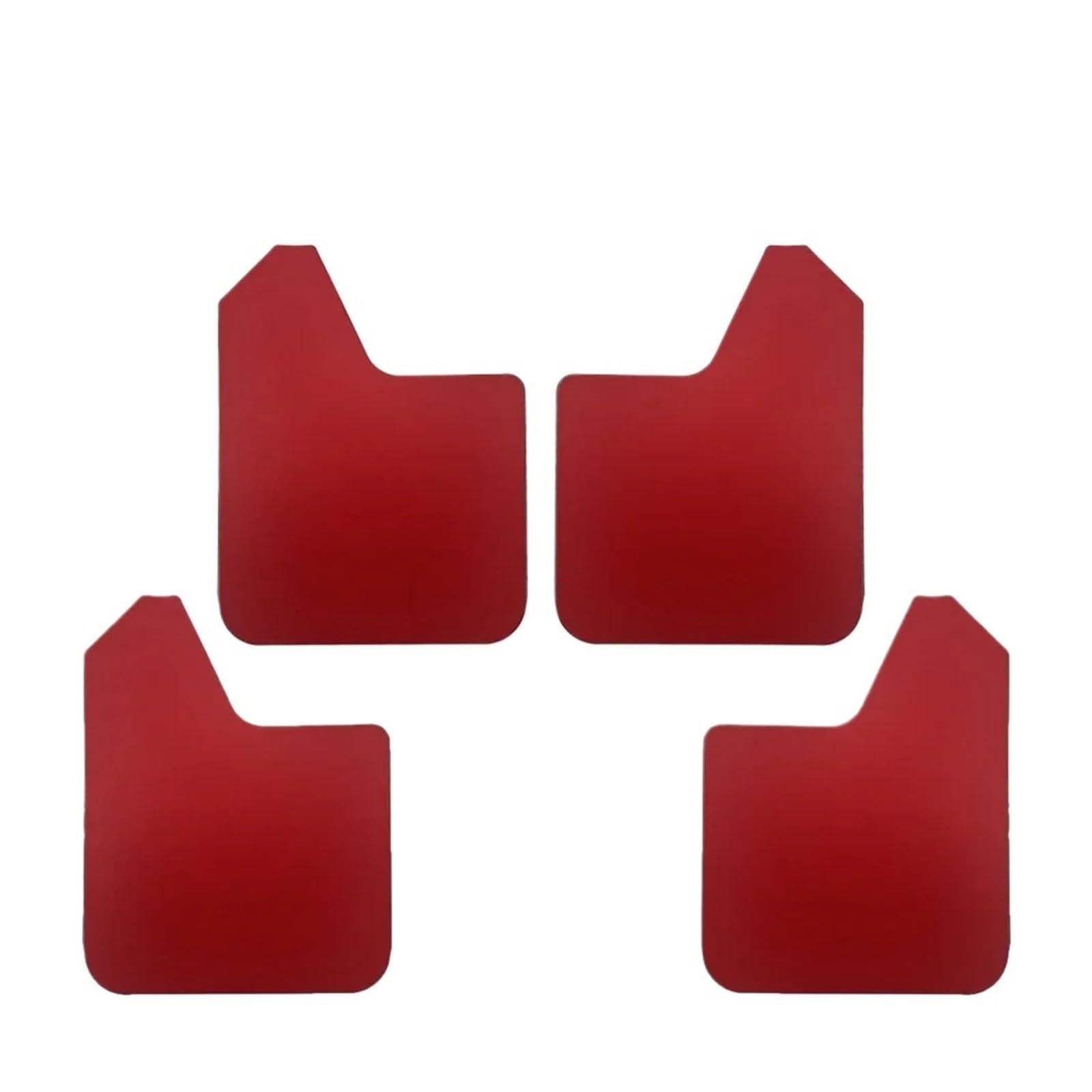 Schmutzfänger 2/4 Stück Universal Vorne Hinten Schmutzfänger Schmutzfänger Spritzschutz Für Kotflügelverbreiterungen Auto Pickup SUV Van Truck Kotflügel(4pieces red) von QRDKKL