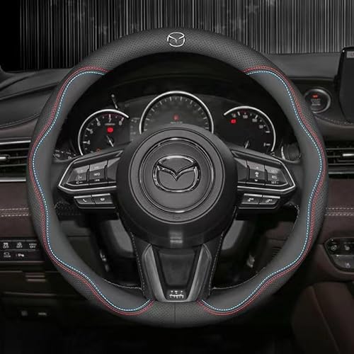 Auto Lenkradbezug, für Mazda CX-30 2019-2023 Lenkradhülle Anti Rutsch Steering Wheel Cover Gemütliche Atmungsaktive Lenkradschoner,B von QREDTA