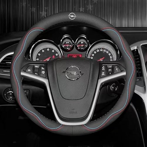 Auto Lenkradbezug, für Opel Corsa 2006-2014 Lenkradhülle Anti Rutsch Steering Wheel Cover Gemütliche Atmungsaktive Lenkradschoner,C von QREDTA