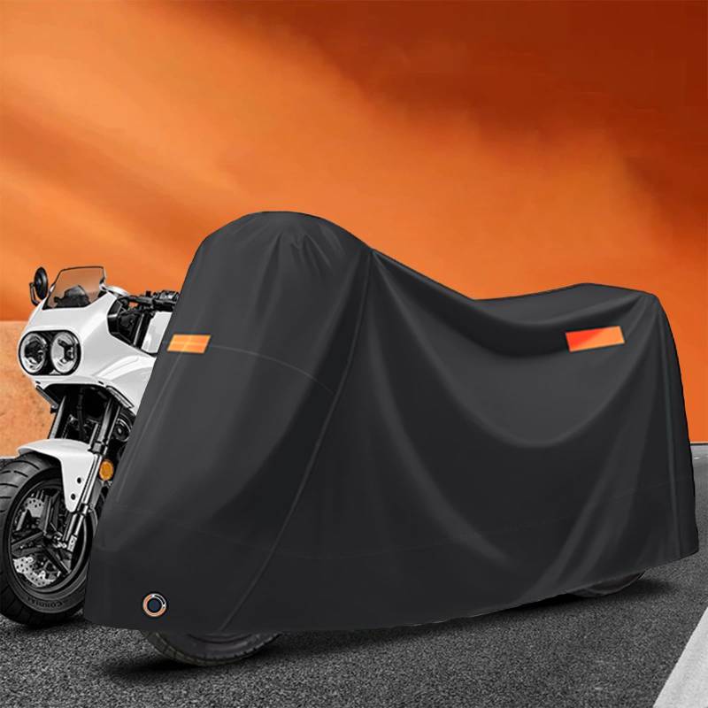 Motorrad Abdeckplane für Yamaha NMAX Motorradabdeckung Wasserdicht Staubdicht UV-Schutz Winddichte,Black-XXXL von QREDTA