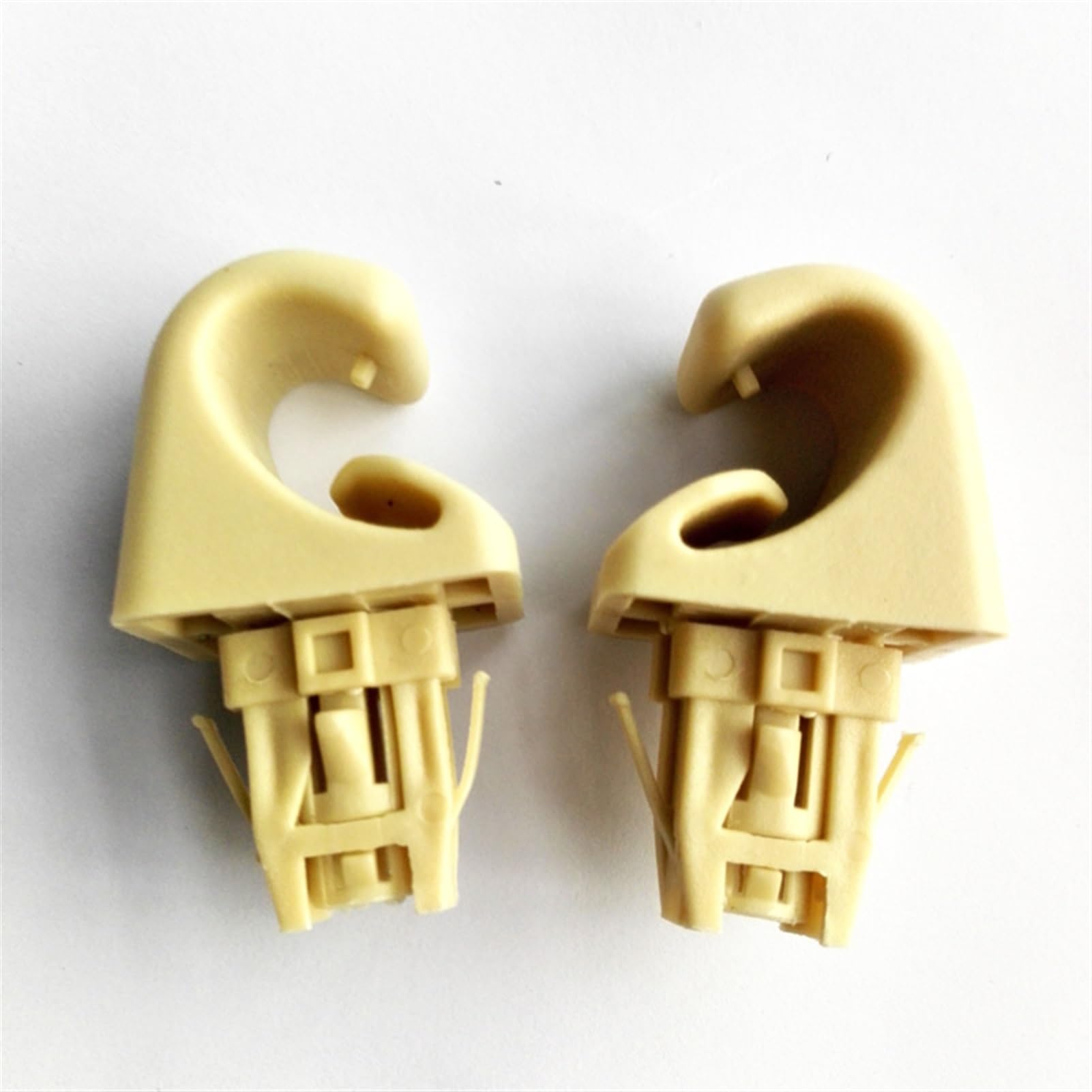 QRMZJF 2 Stück Beige Sonnenblende Haken Clip Halterung Aufhänger, for Toyota, for Camry, for Corolla Highlander, for RAV4, for Prius Solara 2001-2007 2003-2012 Haken für Sonnenblende im Auto von QRMZJF