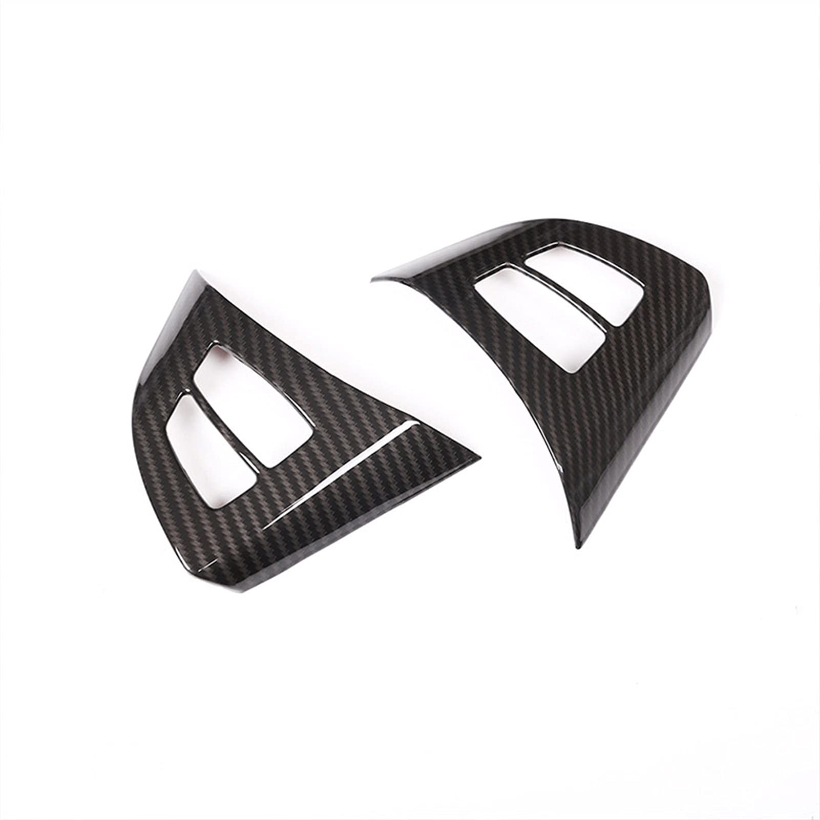 QRMZJF 2 Stück Carbon Fiber Style ABS ABS Lenkradknopfrahmenverkleidung Autozubehör, for, for, X5 E70 2008-2013 Lenkrad-Dekorationsaufkleber von QRMZJF