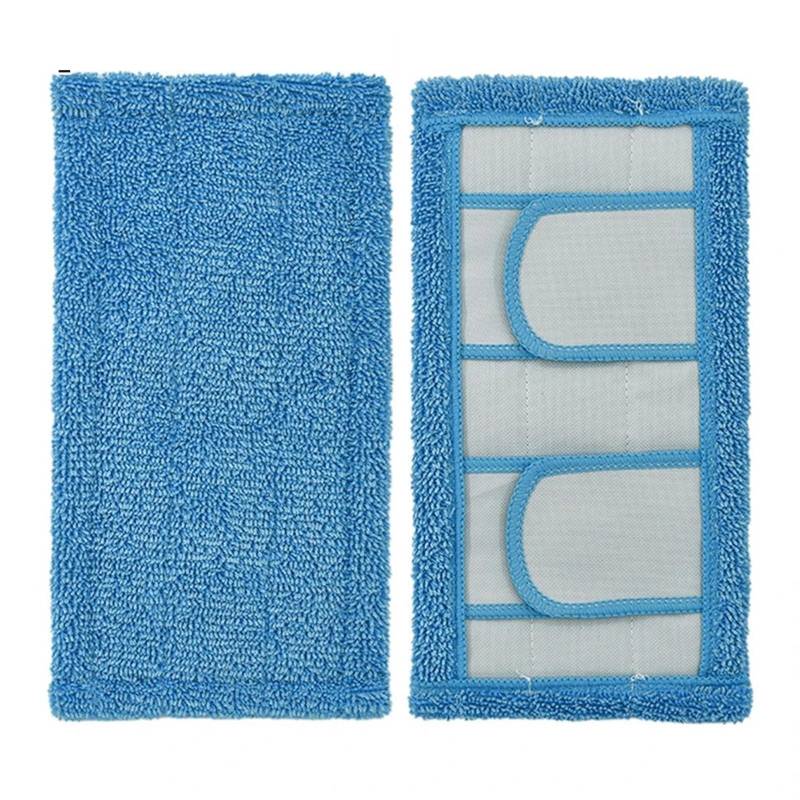 QRMZJF 2er-Pack Wiederverwendbare Wiederverwendbare Mikrofaser-Mopp-Pads, for Swiffer-, Nass- und Trockenmodelle, Ersatz-Ersatzteile for Mopp-Tuch-Lappen Staubsauger-Wischtuch(Blue) von QRMZJF