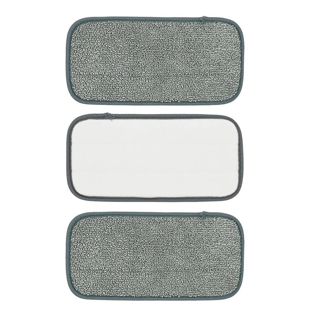 QRMZJF 3 Stück Mopptuch, weich, waschbar, effektives Mopp-Rechteck-Pads-Tuch, for Swiffer, for WetJet-Ersatztuchpad, Moppkopf-Zubehör Staubsauger-Wischtuch(Grey) von QRMZJF