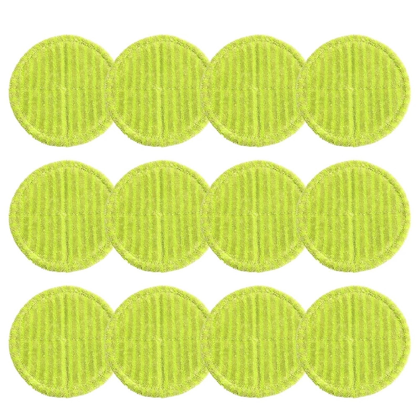 QRMZJF 6/12 stücke Runde Verpackung Grün Wischen Tuch 16 cm Elektrische Mopp Staubsauger Trockenen Und Nassen Nutzung Mopp Tücher Pad Boden Reinigung Staubsauger-Wischtuch(12pcs) von QRMZJF