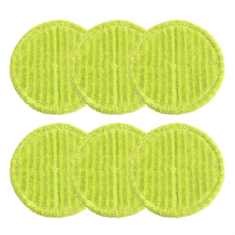 QRMZJF 6/12 stücke Runde Verpackung Grün Wischen Tuch 16 cm Elektrische Mopp Staubsauger Trockenen Und Nassen Nutzung Mopp Tücher Pad Boden Reinigung Staubsauger-Wischtuch(6pcs) von QRMZJF